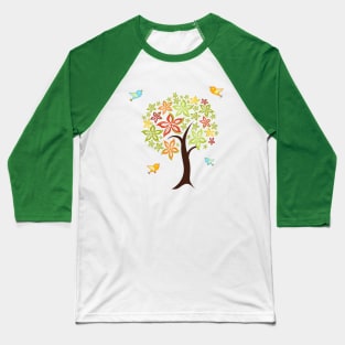 Tree and birds Baseball T-Shirt